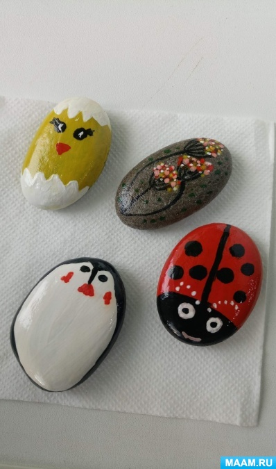 Увлекательное занятие для детей: рисунок на камнях