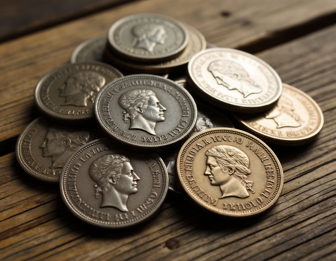 горсть ценных монет